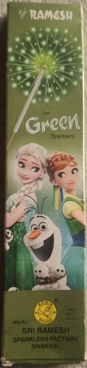 7cm green sparklars
